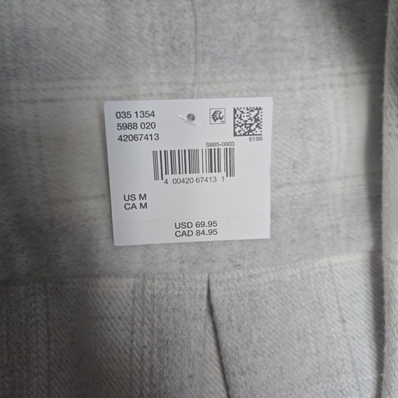 American Eagle Women's Gray Plaid Shacket - Picture 4 of 4